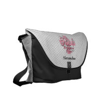 Registered Nurse, Pink Cross Swirls Messenger Bag