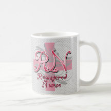 Registered Nurse, Pink Cross Swirls Mugs