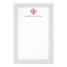 Registered Nurse, Pink Cross Swirls Stationery Paper