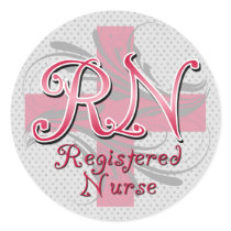 Registered Nurse, Pink Cross Swirls