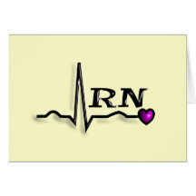 Registered Nurse "RN" Gifts QRS Design Greeting Card