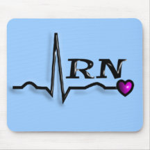 Registered Nurse "RN" Gifts QRS Design Mouse Pad