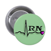 Registered Nurse "RN" Gifts QRS Design Pin