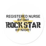 Registered Nurse Rock Star by Night stickers