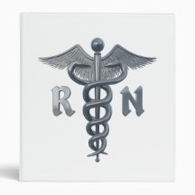 Registered Nurse Symbol 3 Ring Binders