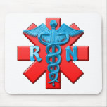 Registered Nurse Symbol Mouse Pads
