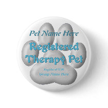 Registered Therapy Pet Pinback Button