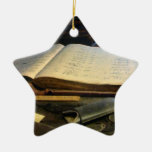 Registre et lunettes décorations de noël