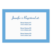 Registry Card - Blue Polka Dots business cards