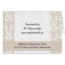 Registry Cards, Small Insert Available