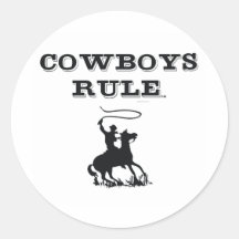 Règle de cowboys de PIÈCE EN T Adhésifs Ronds
