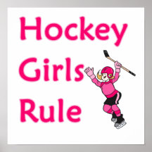 Règle de filles d'hockey affiche