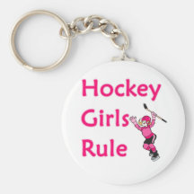 Règle de filles d'hockey porte-clef