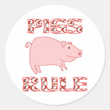 RÈGLE DE PORCS AUTOCOLLANT