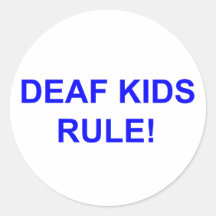 RÈGLE SOURDE D'ENFANT AUTOCOLLANTS RONDS