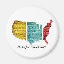 "Règles aimant de logo des Etats-Unis pour América