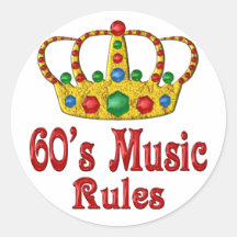 règles de la musique 60s autocollants
