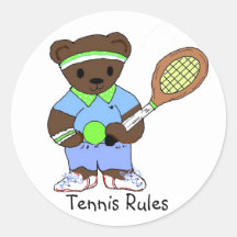 Règles de tennis autocollant