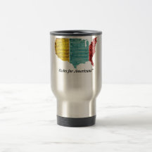 "Règles tasse de voyage de logo des Etats-Unis pou