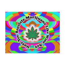 Regulate Marijuana Like Wine Act Postcard