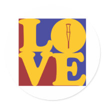 Rehabilitation Love Round Sticker