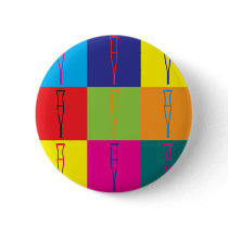 Rehabilitation Pop Art Pinback Button