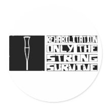 Rehabilitation Survive Round Stickers