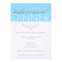 Rehearsal Dinner Announcement