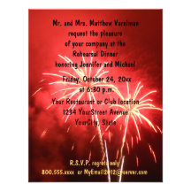 Rehearsal Dinner Fireworks Personalized Invitation