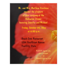 Rehearsal Dinner Tropical Flowers Invite