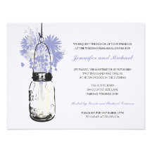 Rehearsal Dinner - Wild Flowers & Mason Jar Invitations