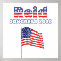 Reid Patriotic American Flag 2010 Elections Posters