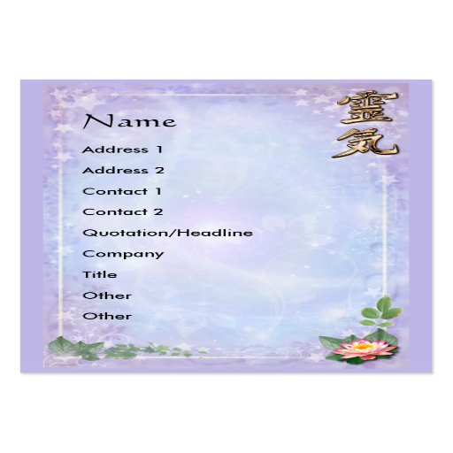 Reiki Business Card Templates
