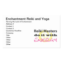 Reiki Masters Do It with Energy Business Card Template