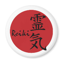 Reiki - red refrigerator magnets