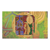 ReikiHealingSymbol Emblem by Navin Joshi Rectangular Stickers