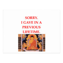 reincarnation joke post cards