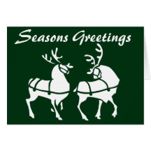 Reindeer Art Cards Custom Christmas Greetings Card