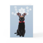 Reindeer Cat Brings Joy Card