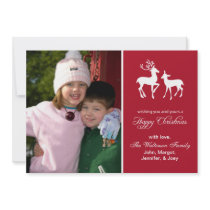 Reindeer Christmas Card (Happy Christmas Burgandy)
