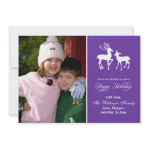 Reindeer Christmas Card (Happy Holidays Purple)