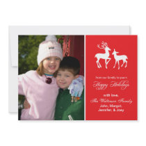 Reindeer Christmas Card (Happy Holidays Red)