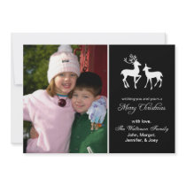 Reindeer Christmas Card (Merry Christmas Black)
