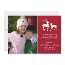 Reindeer Christmas Card (Merry Christmas Burgandy)