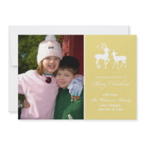 Reindeer Christmas Card (Merry Christmas Gold)