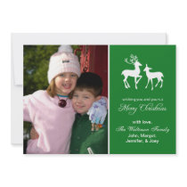 Reindeer Christmas Card (Merry Christmas Green)