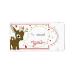 Reindeer Christmas Gift Tag Custom Address Labels