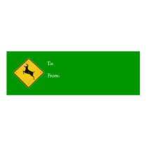 Reindeer Crossing Gift Tag Business Card