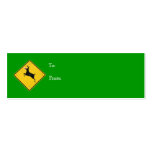 Reindeer Crossing Gift Tag business cards