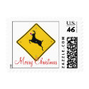 Reindeer Crossing postage